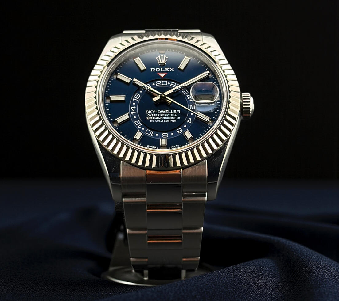 Rolex skydweller stainless steel blue dial